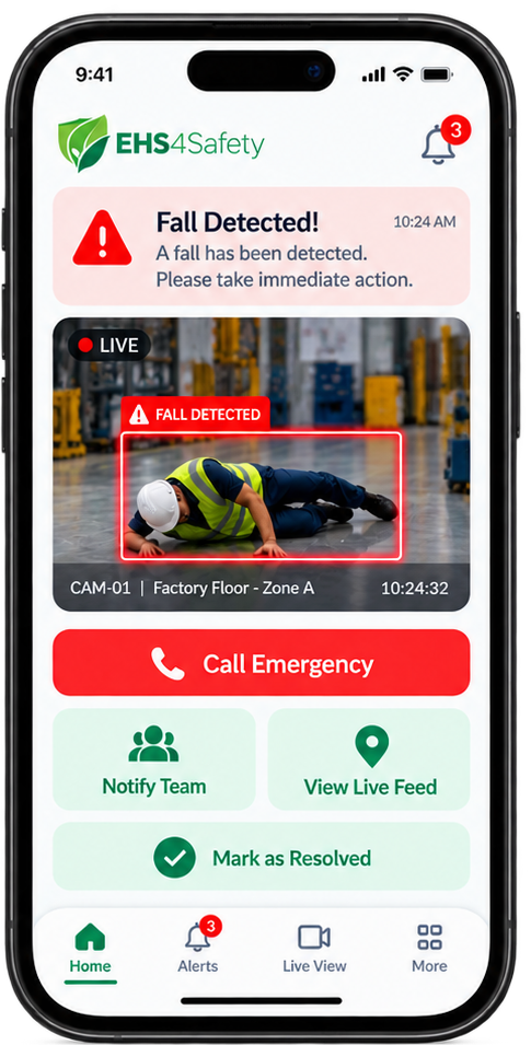 Fall Detection Mobile App Notification