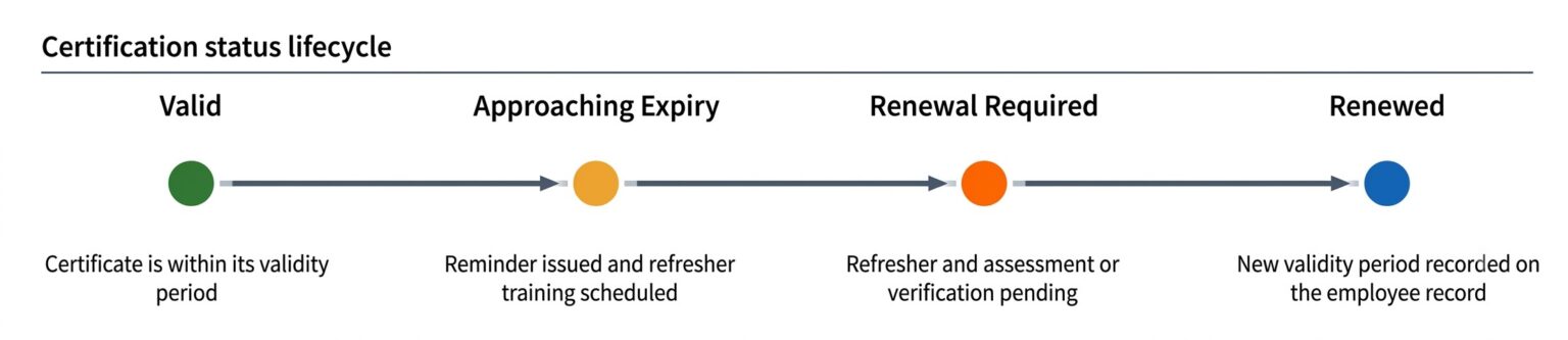 Employee Certification Status Lifecycle
