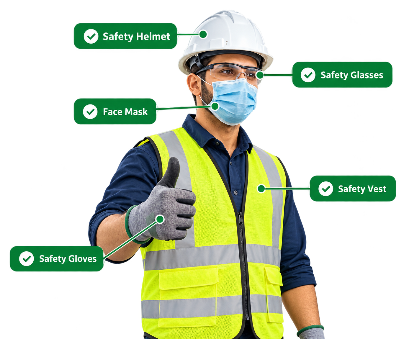 worker wearing complete PPE